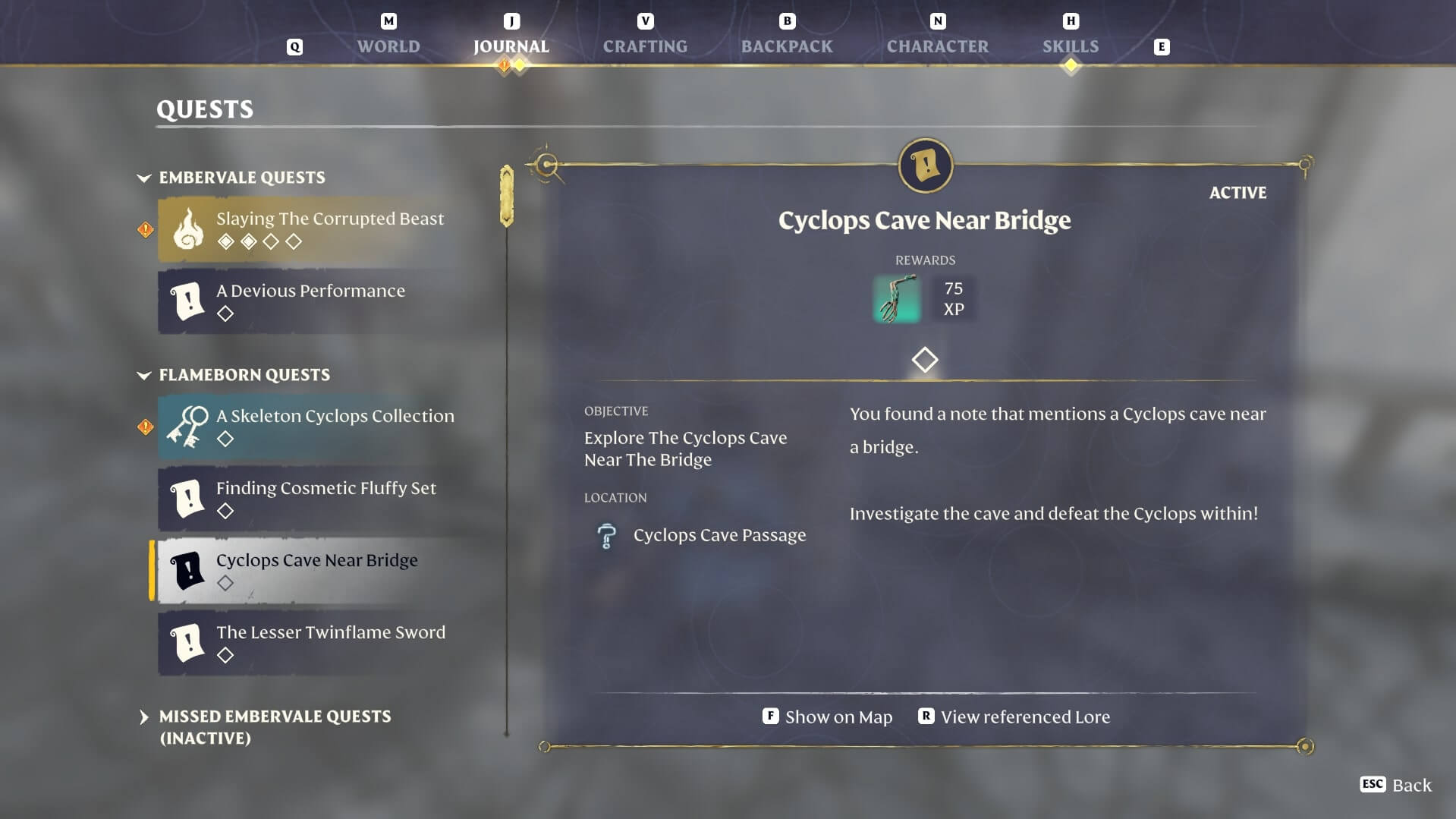 Items Cyclops Cave Near Bridge 1