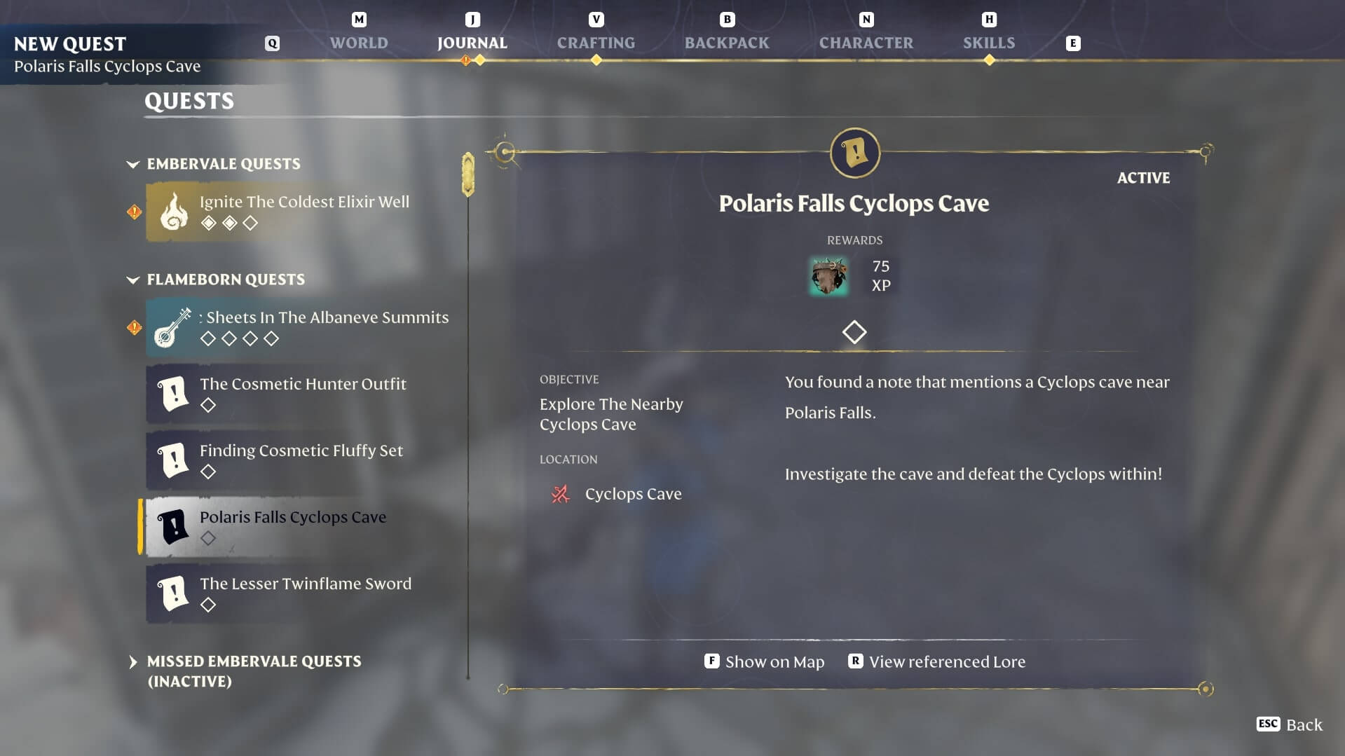 Items Polaris Falls Cyclops Cave 1
