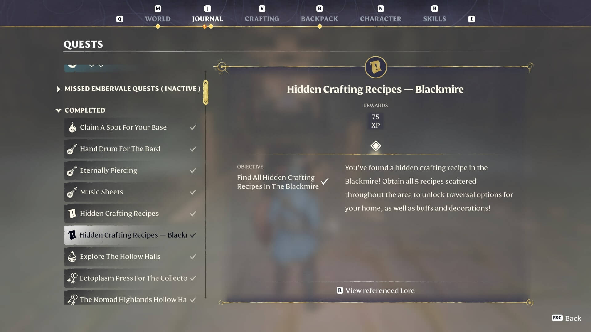 Items Hidden Crafting Recipes Blackmire 2